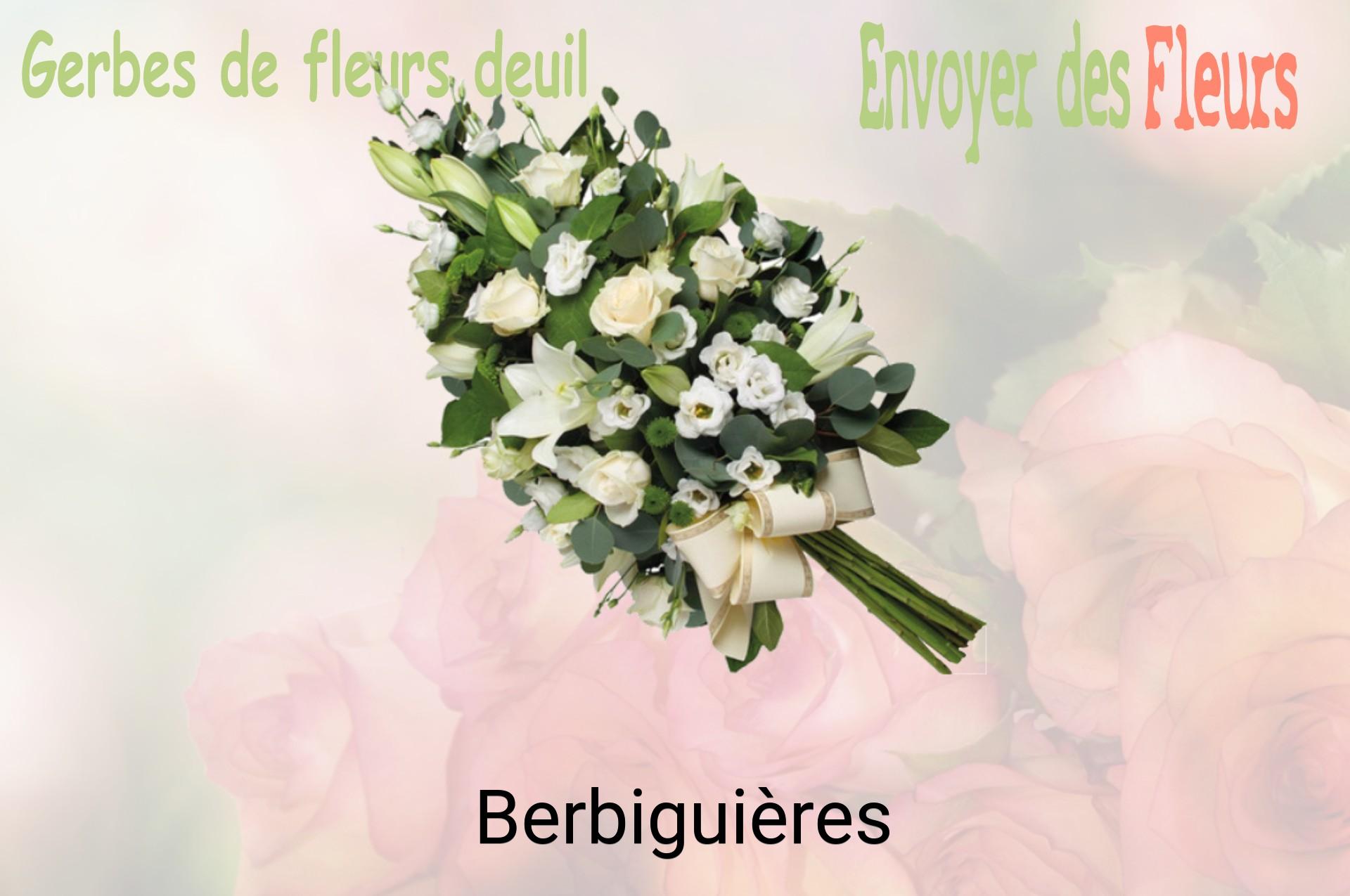 Gerbe de fleurs de deuil livrée à Berbiguières